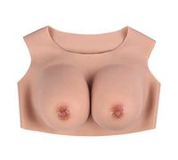 LIFI Realistic Silicone Breast Forms Fake Boobs False Breast for Women Mastectomy Postoperative Crossdressers Drag Queen Crossdress Prothesis Breast Prosthesis (C Cup, Brown)