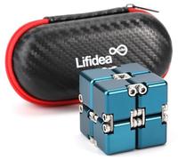 Lifidea Aluminum Alloy Metal Infinity Cube Fidget Cube Blue