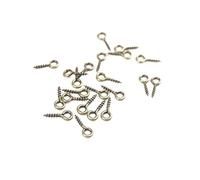 LIFKICH 1 Box Mixed Color Threaded Hooks Screw Eye Bail Pins Self Tapping Screw Rings Boxed Durable Jewelry Making Findings for Crafting DIY Projects