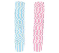 LIFKICH 100 Pcs Cake Paper Cups Adorable Striped Patterns Delicate White Muffin Cups Suitable for Taking to The Party Convenient to Use