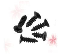 LIFKICH 100pcs Black Flat Head Self-tapping Screws Hardened Drywall Nails Cross Countersunk Wood Wallboard Screws for Gypsum Board and Floorboard Fastening