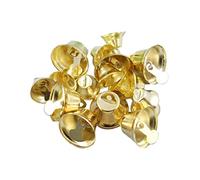 LIFKICH 100Pcs Mini Christmas Bells 20mm Gold Metal Ornaments for Crafts Vintage Charm DIY Wind Chimes Curtain Tiebacks Holiday Wreaths Tree Hanging Decorations