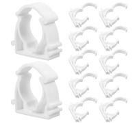 LIFKICH 100pcs PVC Pipe Mounting Clamps Tube Buckles for Water Electrical Engineering Pipe Clips Hose Fixing Brackets for Secure Support