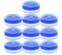 LIFKICH 10Pcs 25X10Mm Universal Circular Bubble Level Blue Acrylic Spirit Level for Calibration and Surface Leveling Horizontal Bubble, Suitable for Tripod and Workshop Use