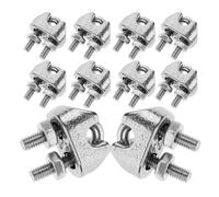LIFKICH 10pcs 304 Stainless Steel Wire Rope Clips M2 U-Bolt Cable Clamp for 2mm Diameter Wire Rope Tightening Lines Industrial Use