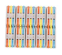 LIFKICH 10pcs Electrical Wire Connectors Out Quick Connect Splice Block Flame Retardant Insulated for Safe Wiring for Circuit Design and Replacement