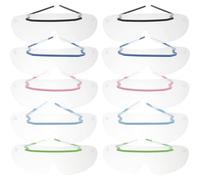 LIFKICH 10pcs Eye Protective Glasses High-definition Lens Plastic Eyes Protector Blocks outside Hurts Protective Eyewear for Men and Women Assorted Color Random Color