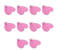 LIFKICH 10pcs Heart-Shaped Self-Adhesive Wall Hooks with Super Load-Bearing Capacity, Easy to Install Pink Iron Hooks for Living Room and Bedroom Organisation