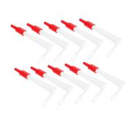 LIFKICH 10pcs Reusable Caulk Applicator Tips Red Cap, Universal Plastic Caulk Tube Covers and Finishing Nozzles for Sealant Application and Caulking Tube Sealing