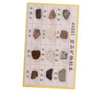 LIFKICH 12 pcs Mineral Rock Specimen for Display with Visible Texture Portable Geology Classroom Collection for Laboratory and Field Testing Educational Rocks for Teaching