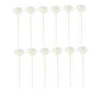 LIFKICH 12Pcs Aroma Refill Sticks for Diffuser Handicraft Rattan Flower Design Natural Aromatherapy Diffusing Sticks for Home Air Freshening and Relaxing Fragrance