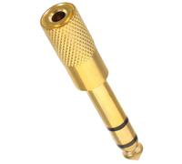 LIFKICH 1pcs Stereo Headphone Adapter Converter 3.5mm Adapter Audio Connector with Great Compatibility Stable Audio Connection Golden Alloy Metal for Piano and Mp3 Or Media Player
