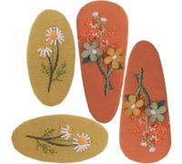 LIFKICH 2 Pairs Friendly Fabric Hair Barrettes, Softer Alloy Bobby Pins with Adorable Embroidered Bow Design, for Spring and Summer Hairstyles