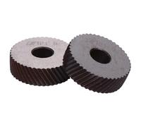 LIFKICH 2 Pcs 1.5mm Pivot Head Knurling Tool Set with Diagonal Cutter Wheels for Lathe Turning Metalwork and Precision Pattern Machining