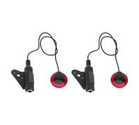 LIFKICH 2 Sets Black Iron Guitar Pickup for Banjo and Acoustic Guitar with Fixing Clip, Easy to Use Piezo Pickup Capturing and Accurate Sound for Live Performance and Recording
