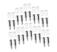 LIFKICH 20Pcs Truss Head Self-Tapping Screws with Rubber Sleeve Anti-Slip Wardrobe Partition Nails for Cabinet Shelf Support Furniture Assembly Easy Installation