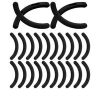 LIFKICH 24Pcs Eyelash Curler Replacement Pads Rubber Refills Soft Silicone Cushions for Lash Curling Tool Sturdy Universal Fit with Black Square Storage Box