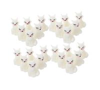 LIFKICH 24pcs Mini Fox Figurines Set Creative Colorful Micro Landscape Garden Supplies for DIY Fairy Garden Desktop Decor Unique Fox Statues Animal Ornaments for Home and Courtyard