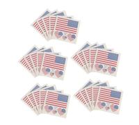 LIFKICH 25pcs American Flag Temporary Tattoos Stickers Removable Washable Plastic Party Decorations for Independence Day and Sporting Events
