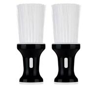 LIFKICH 2pcs Barber Neck Brush with Soft Nylon Bristles for Gentle Haircut Cleaning, Sturdy Plastic Handle, for Hairdressers Use at Barbershop Or Home