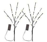 LIFKICH 2pcs Battery Operated LED Branch Lights with 40 LEDs Each, Plastic Lighted Branches for Vase Filler, Decorative Black Twigs to Decorate Your Home Or Bedroom