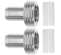 LIFKICH 2pcs Ceramic Tube Metal Light Pen Tip Light Pen 7mm Ceramic Sleeve Easy to Carry Easy to Remove Silver for Maintenance