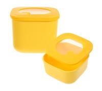 LIFKICH 2pcs Cheese Storage Container with 1l and 0.6l Capacity, Sturdy Pp and Rubber Material, Keeps Cheese and Butter Fresh, for Kitchen and Fridge Organisation