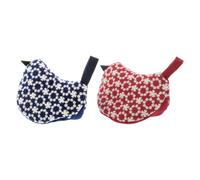 LIFKICH 2pcs Creative Bird Shaped Pot Lid Handle Cover with Embroidered Polyester and Cotton Fabric, Non-slip Heat Insulated Sleeve for Cast Iron Skillet and Cooking Pot Handles, Kitchen