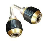 LIFKICH 2pcs Electric Drill Connector Adaptors Set Hexagonal Handle Drill Socket Adapter for Impact Driver Socket