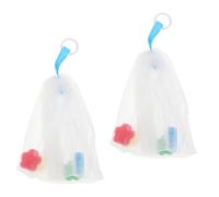 LIFKICH 2Pcs Face Cleansing Foaming Nets Small Household Soap Foaming Bags for Quick Bubble Creation Suitable for All Skin Types with Hanging for Easy Drying