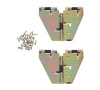 LIFKICH 2pcs Folding Cross Brackets Iron Drop Leaf Table Support with Mounting Screws, 180 Degree Foldable Table Hinges for Space Optimization in Small Apartments and Dining Room