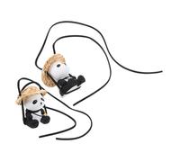 LIFKICH 2pcs Giant Panda Decoration Pendant Car Accessories Panda Car Decoration Panda Mirror Hanger Car Ornament Hanging Kawaii Panda Car Ornament Car Pendant Hanging Cute Decor Resin