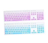 LIFKICH 2PCS Gradient Blue Purple Keyboard Skin Protective Cover for Kbp Thin Silicone Keyboard Protector Dustproof Flexible Durable Fit