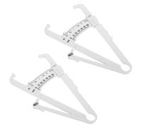 LIFKICH 2pcs Handheld Skinfold Caliper with White Cm/inch Scale, Body Fat Measurement Tool for Men and Women, Includes Body Fat Charts and Tape Measure for Accurate Health Monitoring