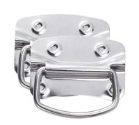 LIFKICH 2pcs Heavy Duty Boat Hatch Latch Pull Flush Lift Ring Handles for Toolboxes Cabinets Industrial Surface Mount with Comfortable Grip and Nickel-Plated