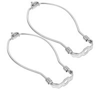 LIFKICH 2pcs Lamp Harp Holder Finials Detachable Lamp Shade Bracket for Elegant Polished Chrome Finish DIY Lighting Replacement Accessories