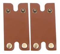 LIFKICH 2pcs Manual Head Protective Covers Space-Saving Synthetic Leather Cases for Fathers Facial Grooming
