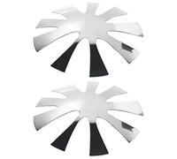 LIFKICH 2pcs Nail Art Molding Templates Metal French Manicure Nail Cutter Tool with Multi-Slot Structure for Manicure Curves Suitable for Salons and Schools