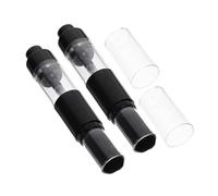 LIFKICH 2pcs Refillable Dispense Powder Brush with Integrated Loose Powder Bottle Jar Portable Travel Makeup Brush for Face Blush Foundation