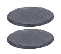 LIFKICH 2pcs Stone Reptile Basking Platform for Small Reptiles and Gecko, Natural Stone Feeding Dish with Creative Design, for Pet Tank Habitat Decoration