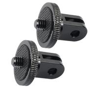 LIFKICH 2pcs Tripod Mount Adapter for Action Cameras and DSLR Aluminum Conversion Adapter with Locking Ring for Secure Camera Attachment Tripods Selfie Sticks and Monopods