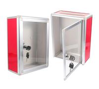LIFKICH 2pcs Wall Mounted Mailboxes with Lock Letter Box Lightweight Aluminium Alloy and Acrylic Construction Impact Resistant Suggestion Box for Indoor and Public Places
