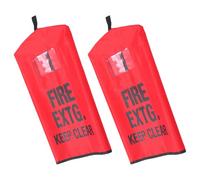 LIFKICH 2pcs Waterproof Fire Extinguisher Cover in Red, Weatherproof Cloth Protector for Outdoor Use on Trucks and Patios, Dustproof Industrial Safety Cover