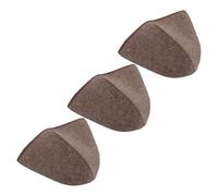 LIFKICH 3 PCS Wool Felt Sauna Hats for Men Women - Thickened High Top Bathing Caps, Water-Absorbent Brown Wool Felt Hair Protectors for Spa, Steam Room, and Vaporarium Use