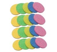LIFKICH 30 Pcs round Makeup Removal Facial Sponges Made from Natural Cellulose Sponge with Soft Cleansing and Exfoliating Facial Skin Suitable for Women Random Color
