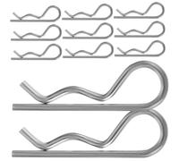 LIFKICH 304 Stainless Steel Cotter Pin 20pcs Silver Open-Ended Wave Design Double Loop for Tractor and Trailer Hitch Pin Lock System