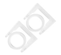 LIFKICH 360° Rotatable Self-adhesive Curtain Rod Bracket Holder, Nail-free Curtain Pole Wall Mount for Kitchen and Bathroom, Telescopic Rod Support with Strong Adhesive Fixing