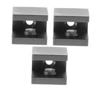LIFKICH 3pcs Adjustable Heavy Duty Frameless Glass Shelf Brackets for Thick Glass Anti-Skid Clamp Supports for Bathroom Kitchen Wine Cabinets Floating Wall Shelves