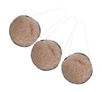 LIFKICH 3pcs Charcoal Cleansing Pads Walnut Seed Texture and Bamboo Charcoal Sponge, Exfoliating Face Scrub Sponges for Deep Pore Cleansing, Makeup Removal, and Skin Renewal Suitable for