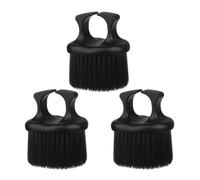 LIFKICH 3pcs Knuckle Barber Beard Grooming Brush for Men, Black Nylon and Abs Material, Saves Time and Effort, Easy to Store, for Hair and Beard Care during Outdoor Or Traveling for Work